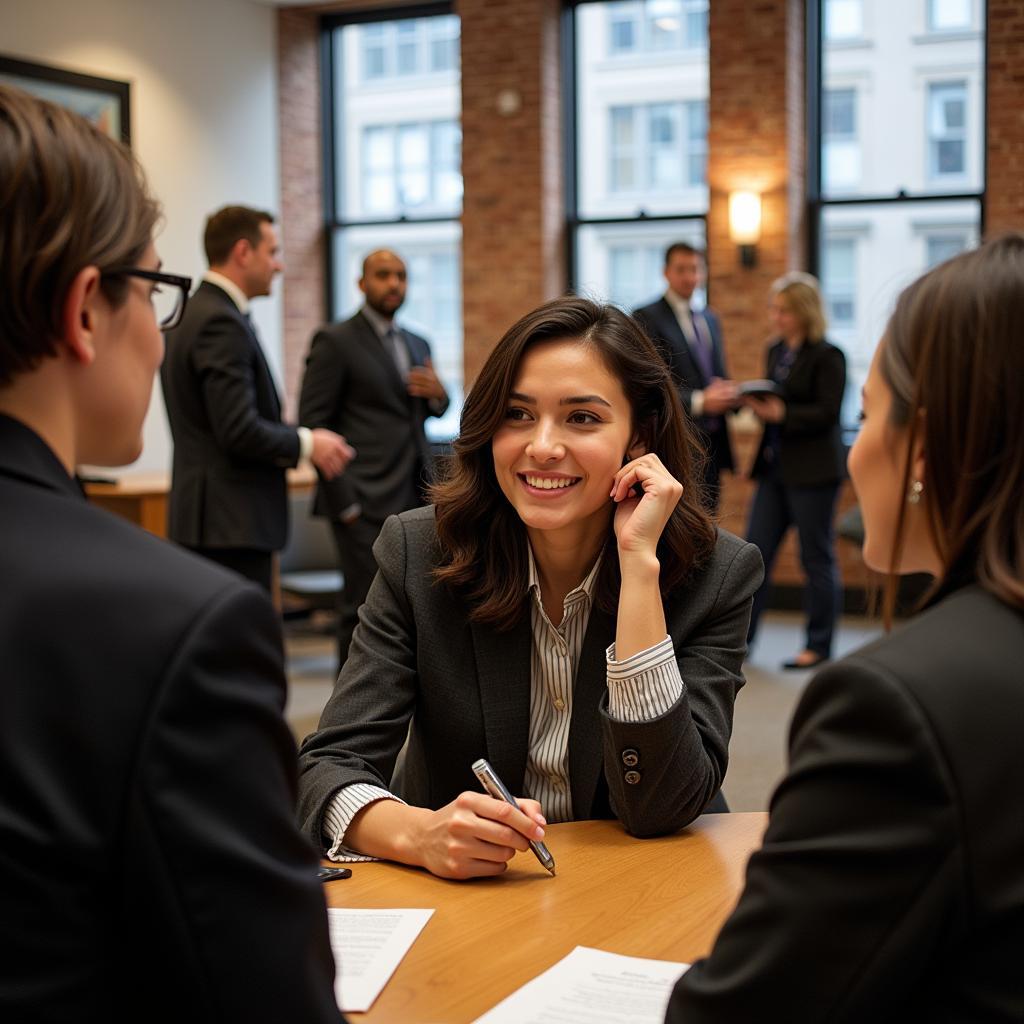 Attorneys and clients at the Legal Aid Society Brooklyn office