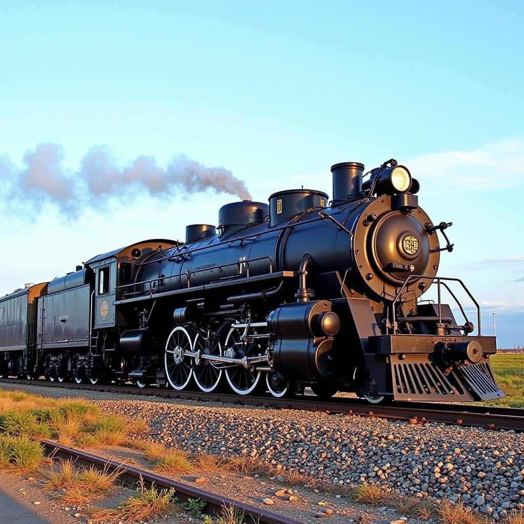 A vintage photograph showcasing a powerful Lehigh Valley Railroad locomotive at full steam, symbolizing the railroad's dominance in the region.