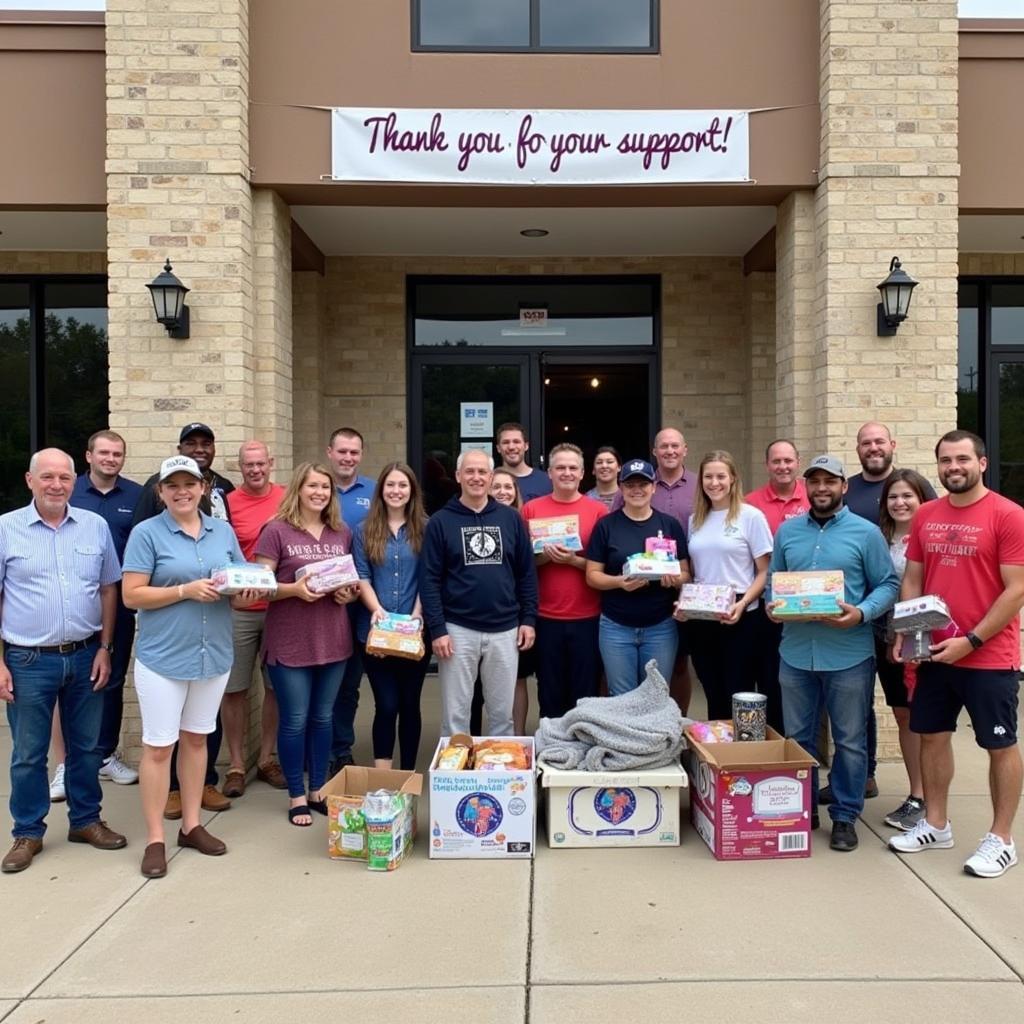 Community members donating to Leon County Humane Society