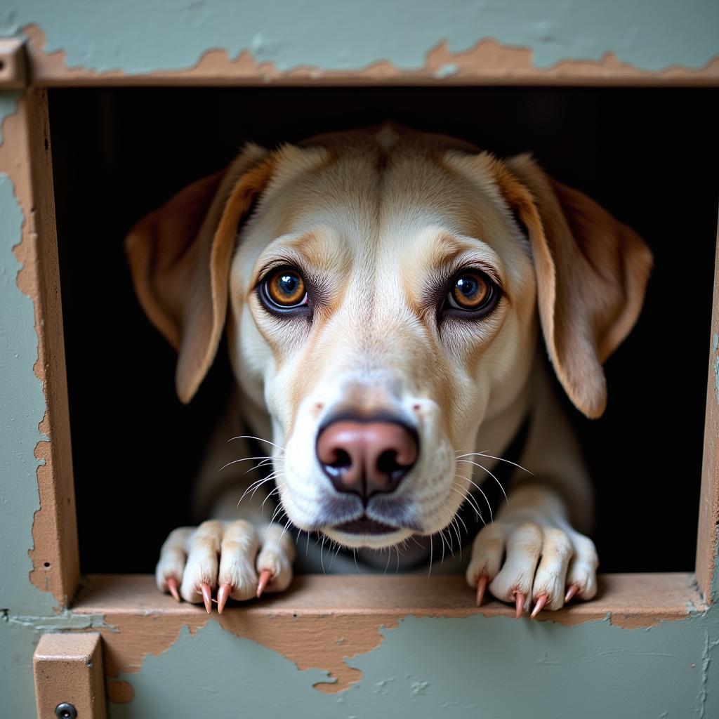 Dog awaiting adoption at Lewis County Humane Society