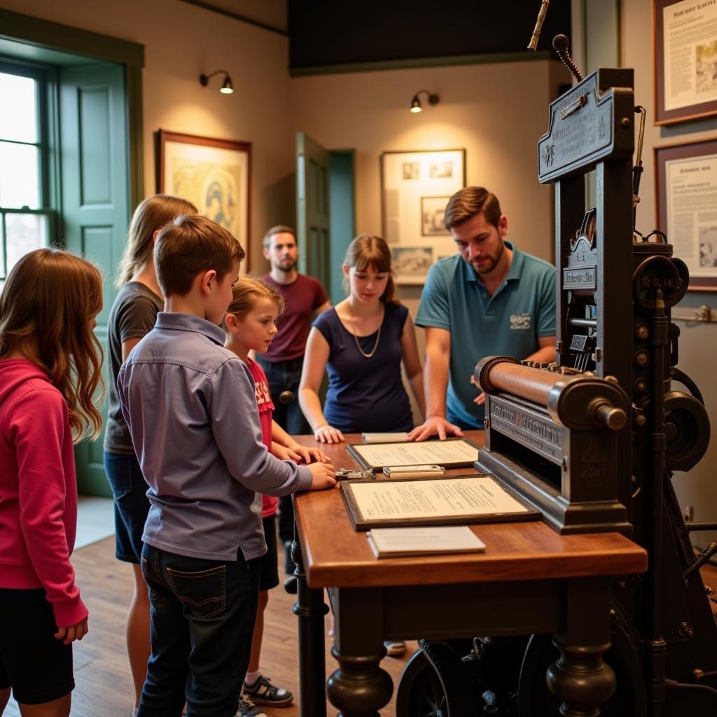 Interactive exhibit at the Little Beaver Historical Society