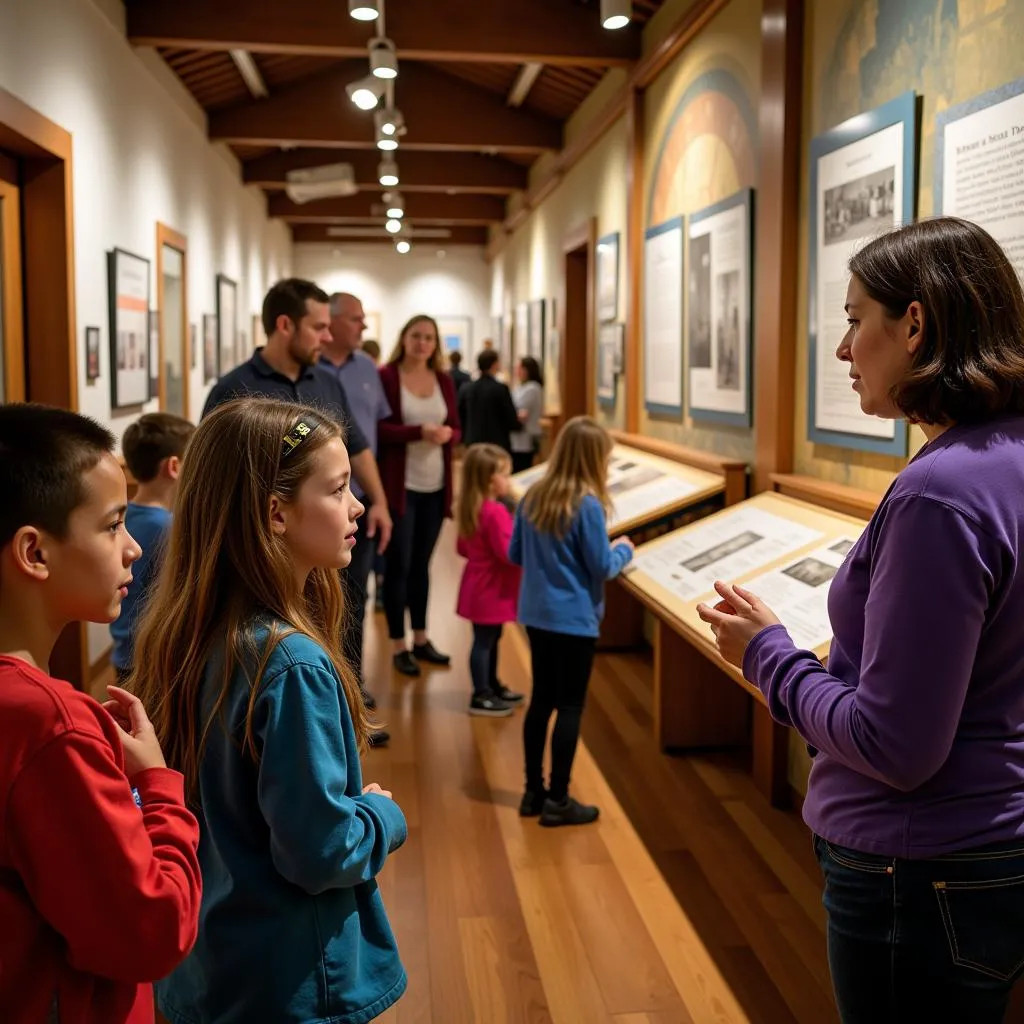 Visitors exploring exhibits at the Livingston County Historical Society