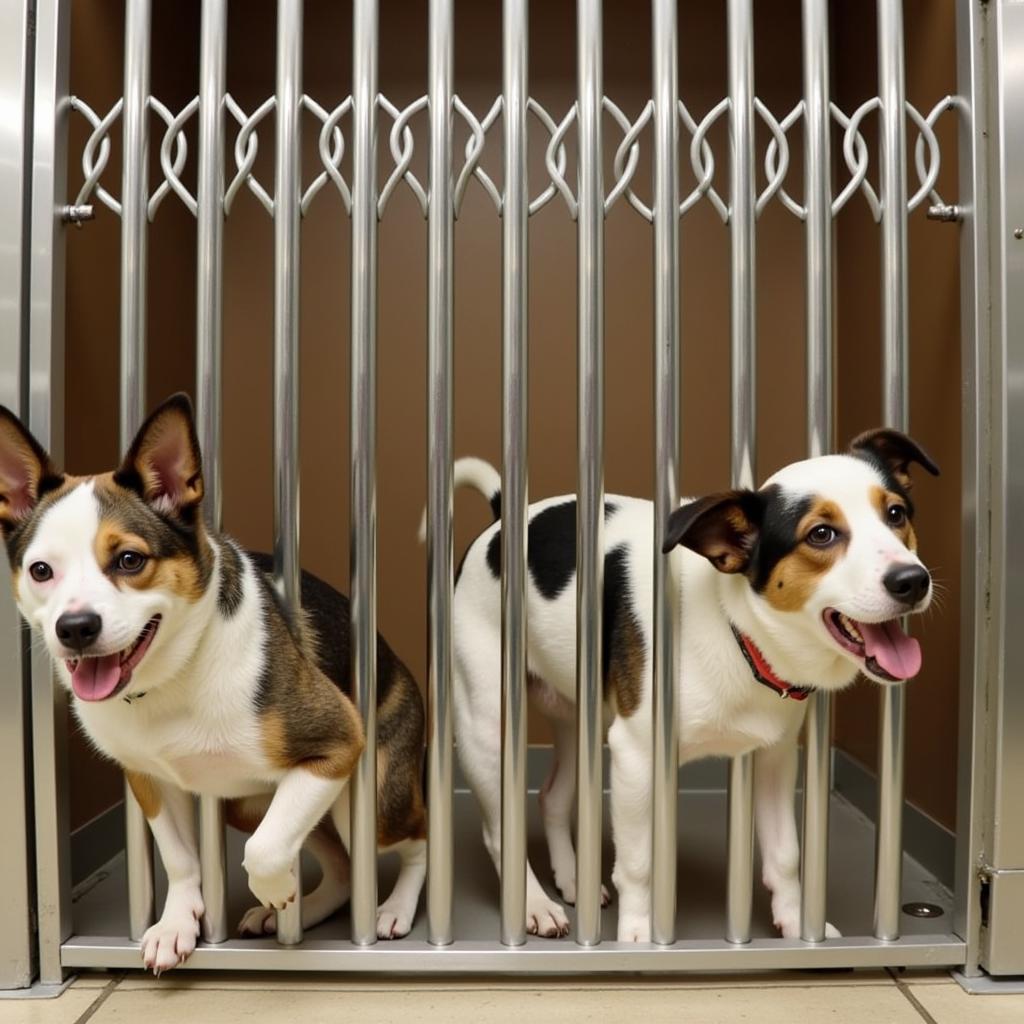 Dogs awaiting adoption