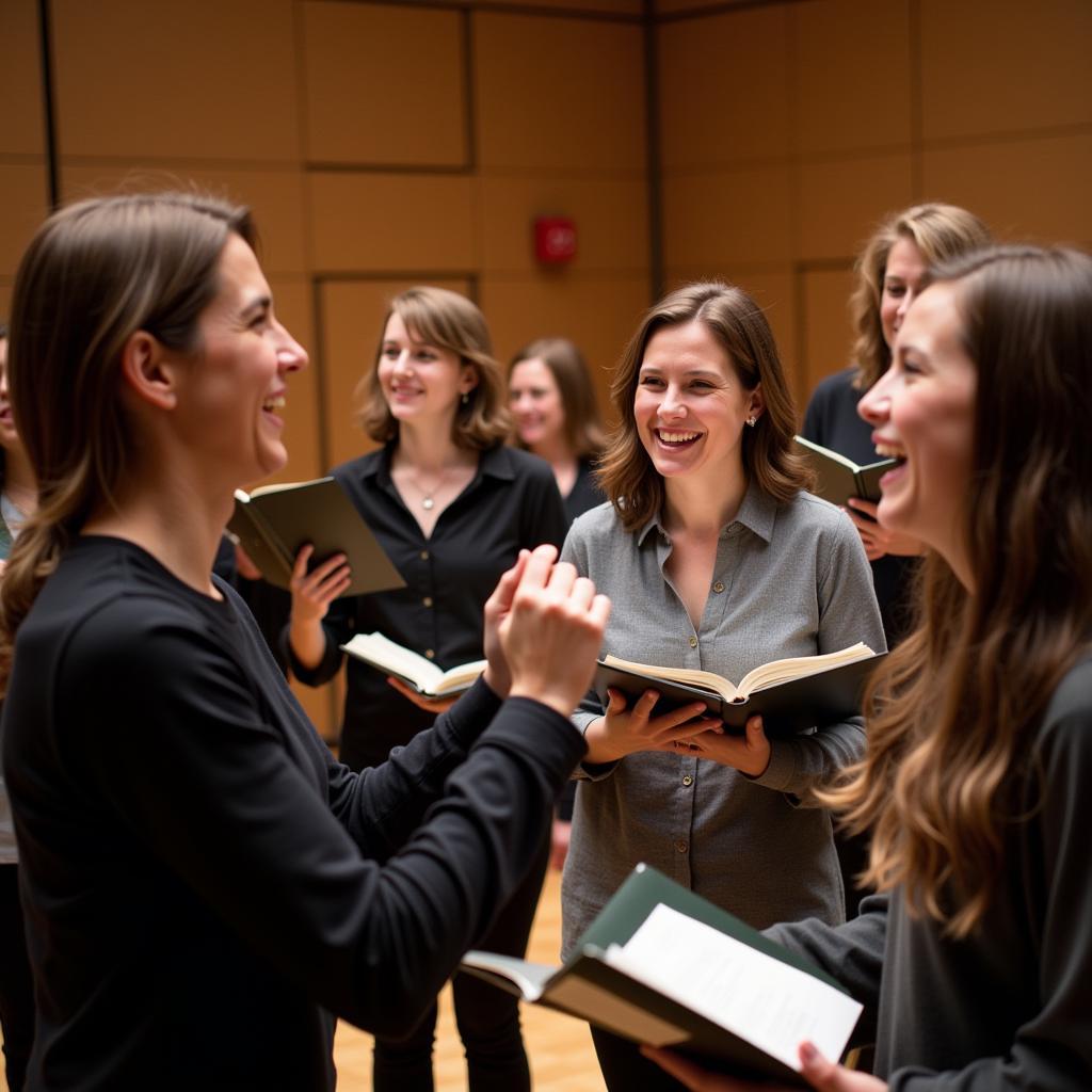 Members of the Long Island Choral Society during a rehearsal