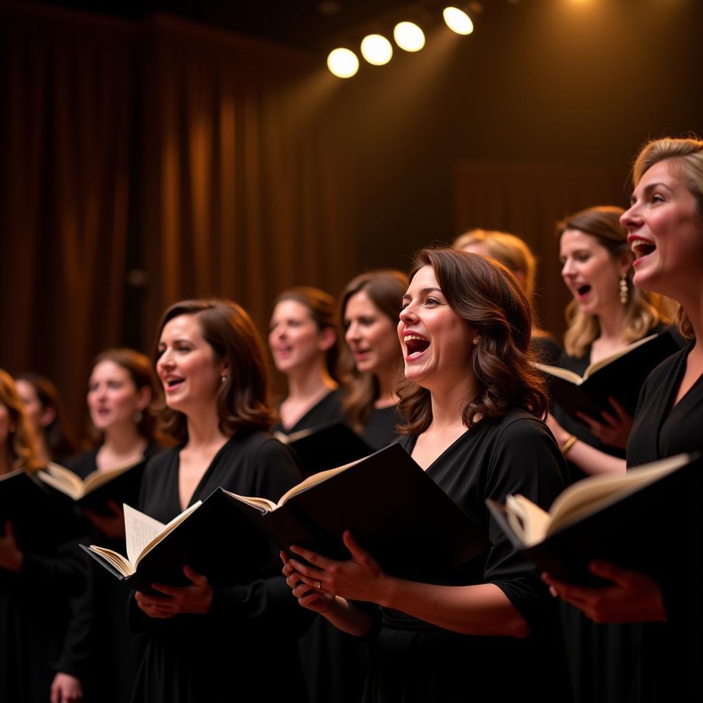 Long Island Choral Society performing at a concert