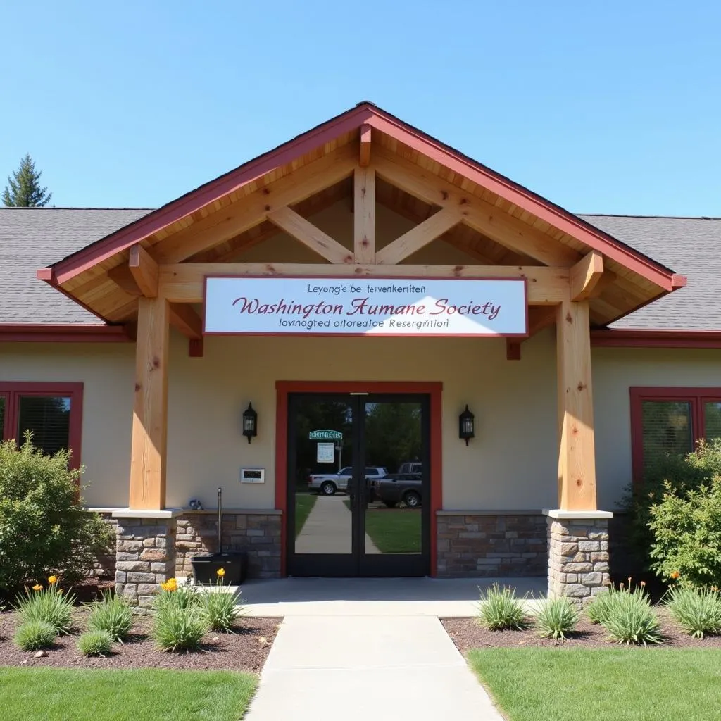 Exterior view of the Longview Washington Humane Society building