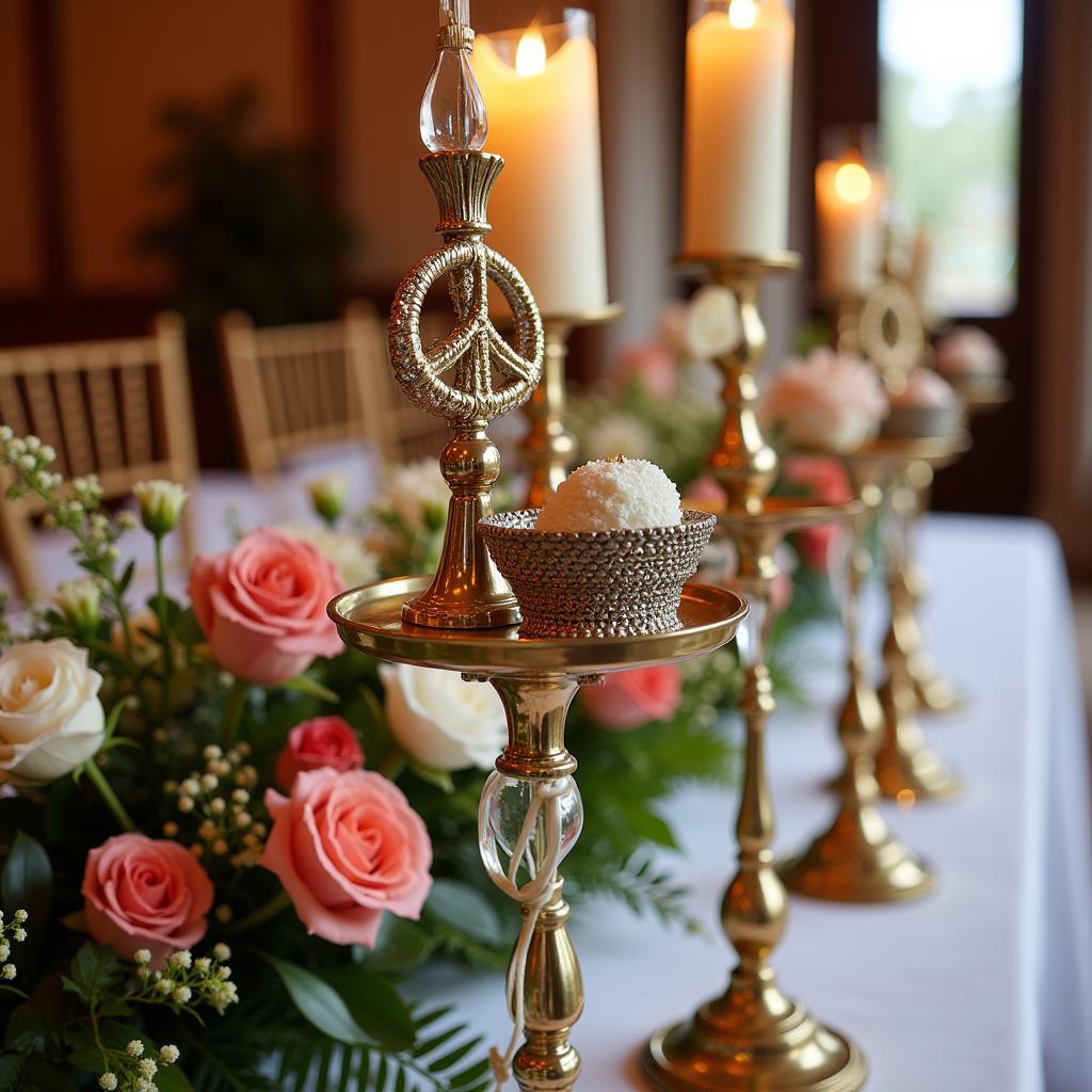 Decorations at a Lovers Society Bridal ceremony