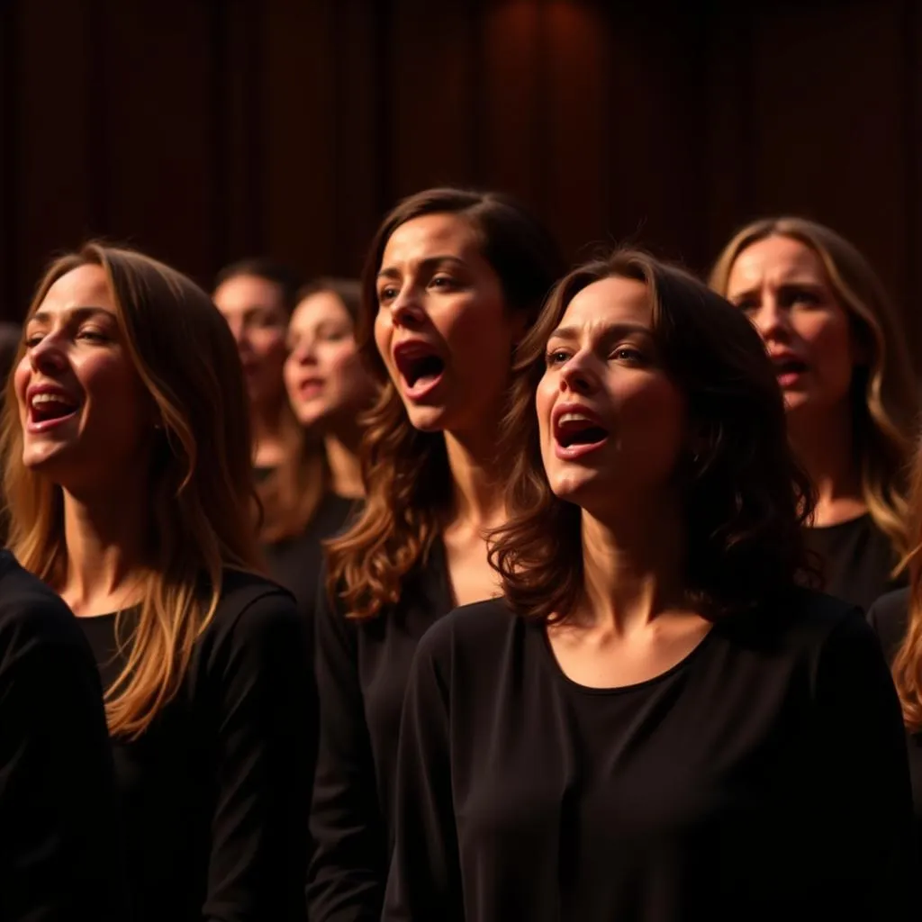 Lux Choral Society performing on stage