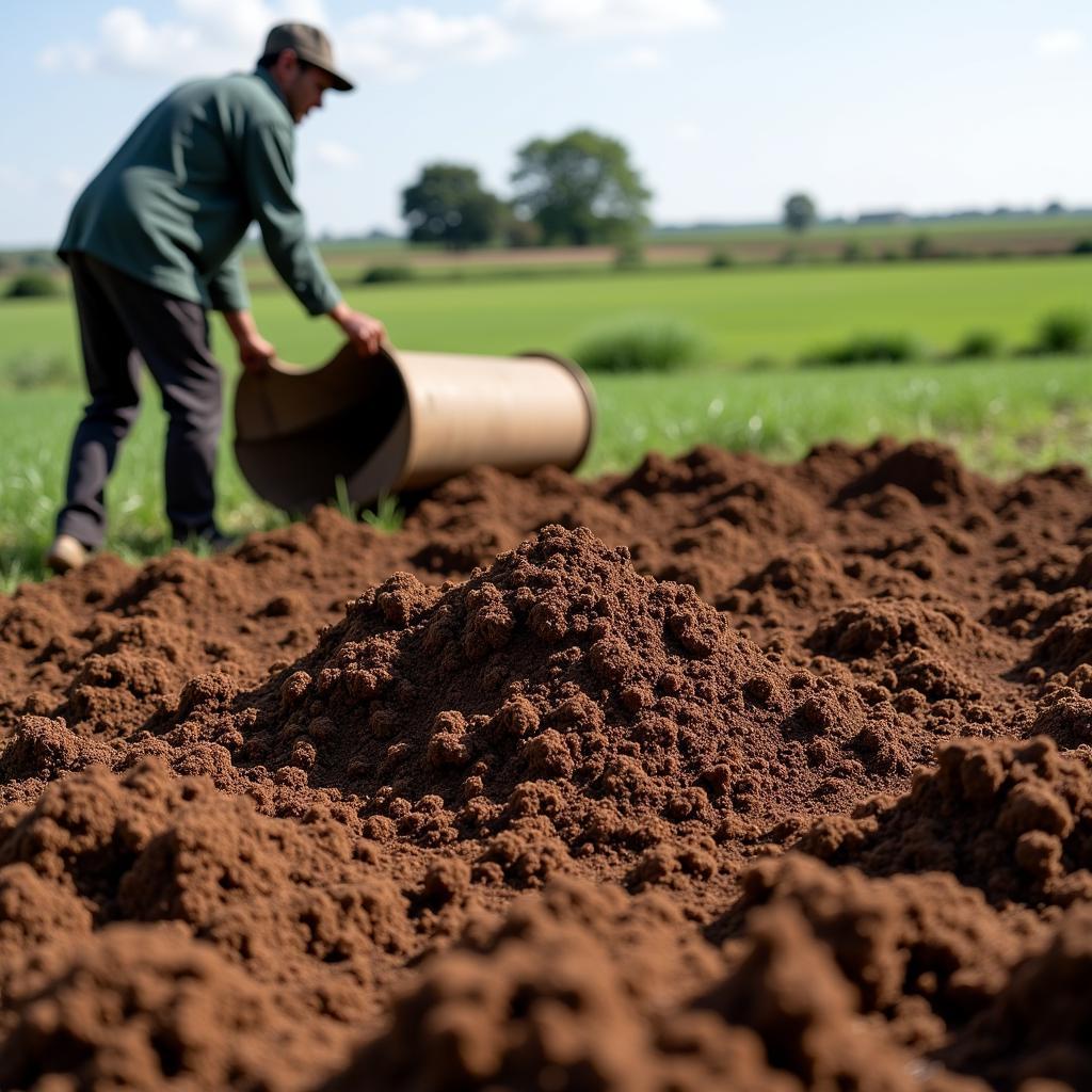 Manure as fertilizer in horticulture