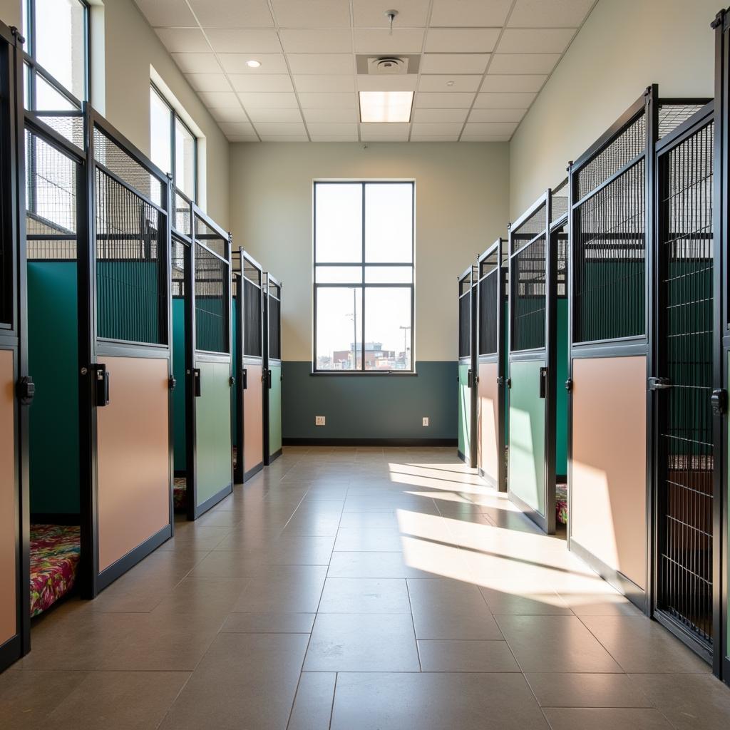 Spacious and clean kennels at the Marshalltown Humane Society