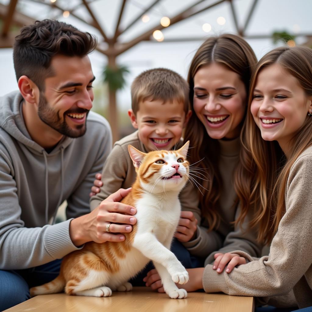 A family finds their perfect feline friend at a Mason City Humane Society adoption event