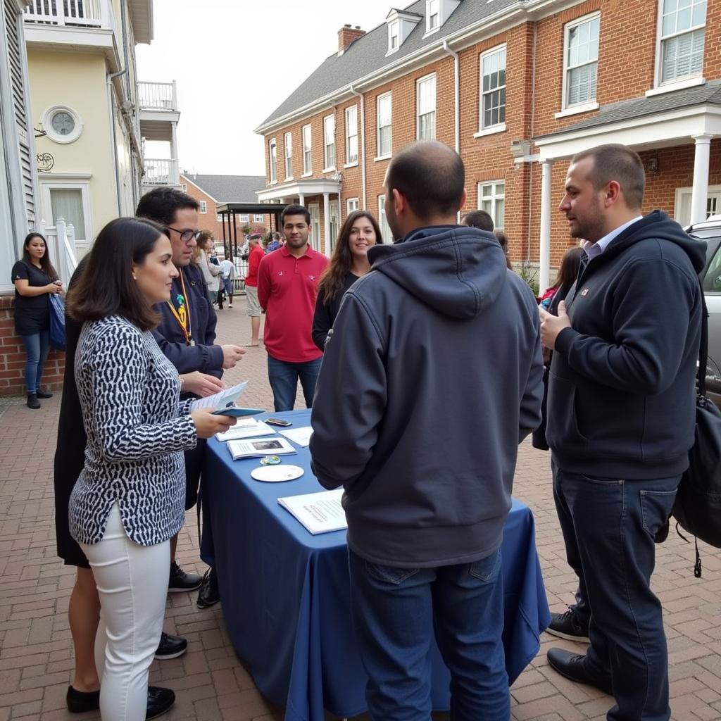 Massachusetts Budhi Siksa Society Community Event - Members of the society engaging with the local community during an event.