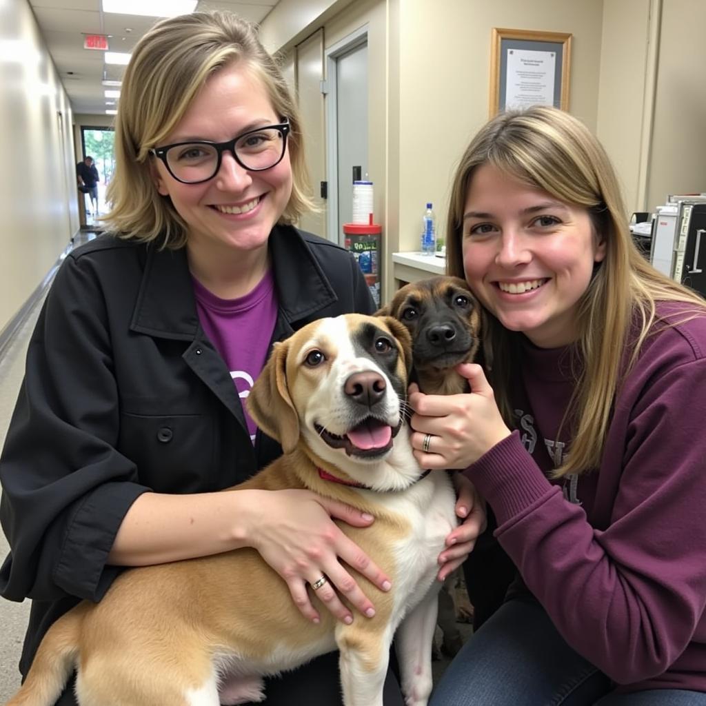 Mathews Gloucester Humane Society Volunteers with Animals