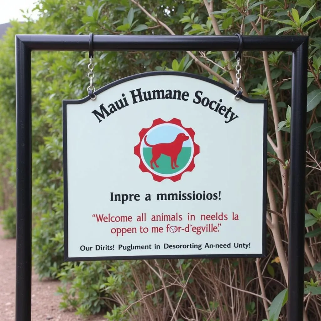 Open admission shelter sign at Maui Humane Society