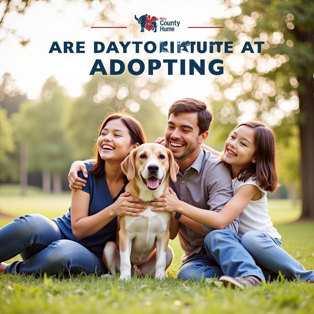 A Happy Family with Their Adopted Pet from Meigs County Humane Society