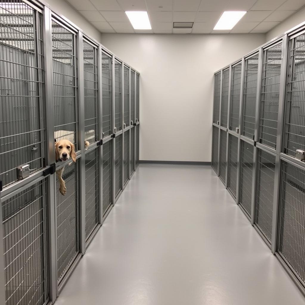 Dog in Kennel at Merrill WI Humane Society