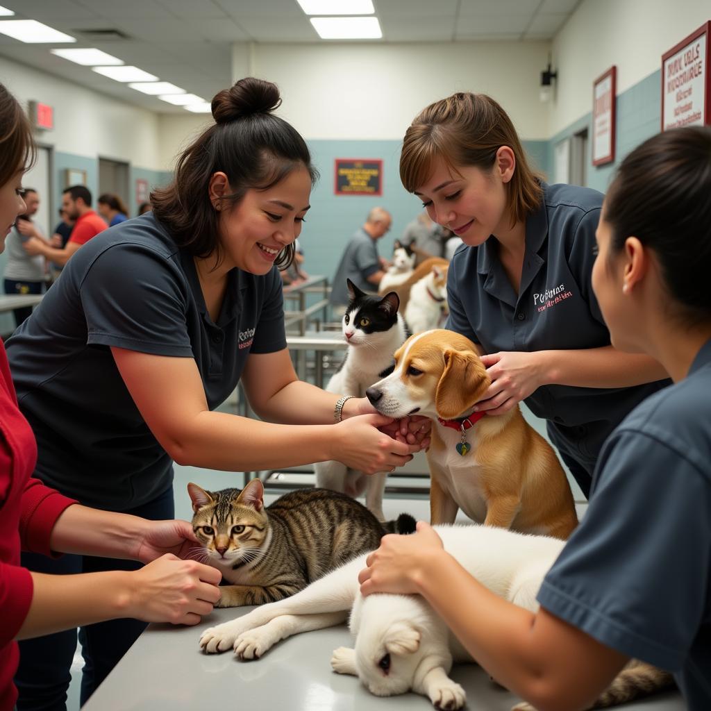 Volunteers Caring for Animals at Miami Shelter