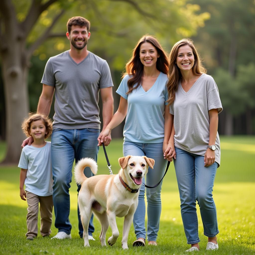 Miami Family Welcoming Adopted Dog