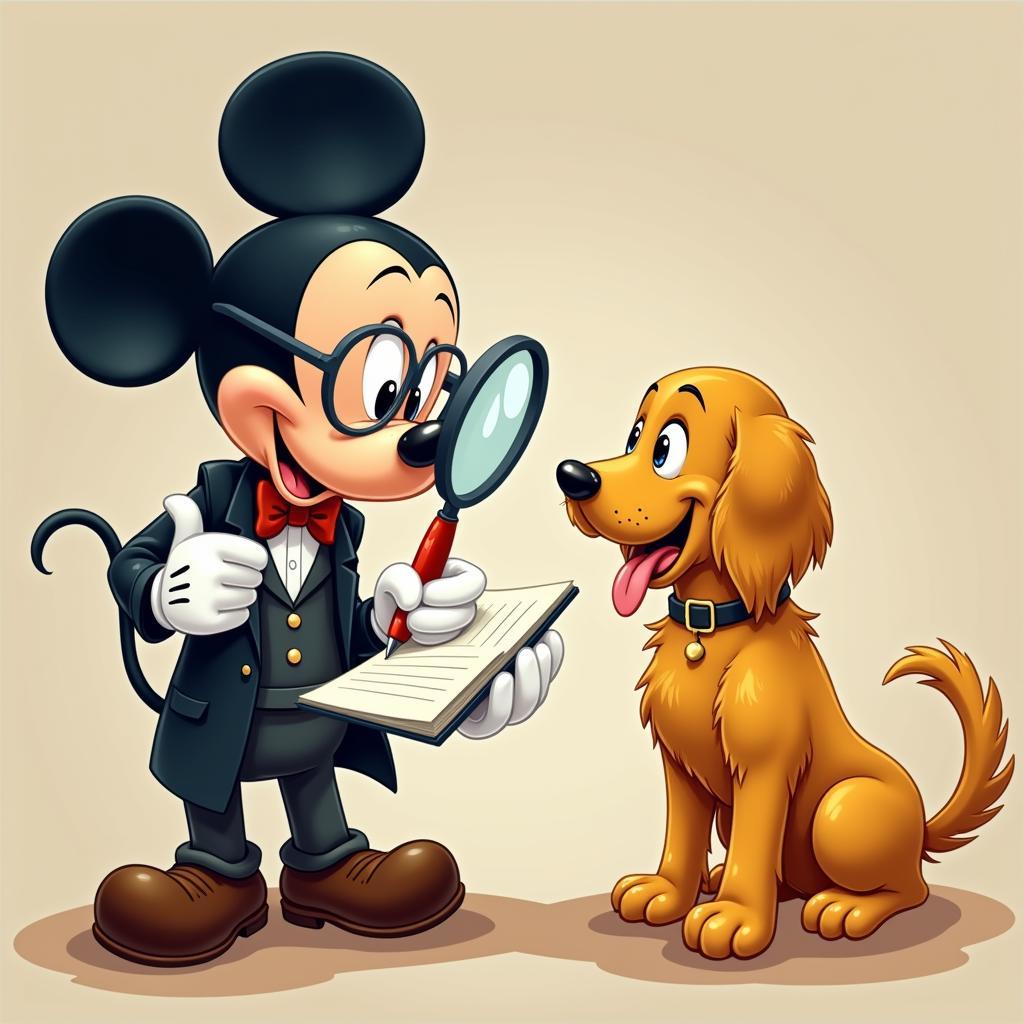 Mickey Mouse as a Dog Show Judge