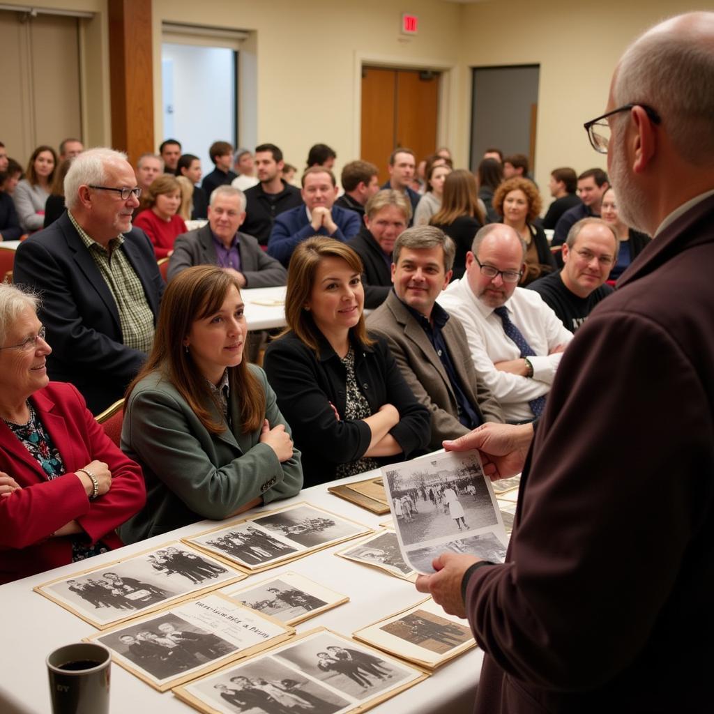 Community members of all ages gather at a Middleton Area Historical Society event