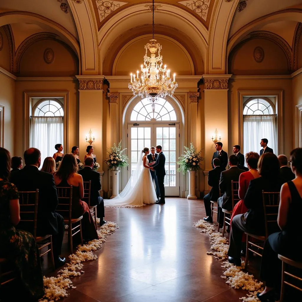 Milwaukee Historical Society wedding ceremony setting