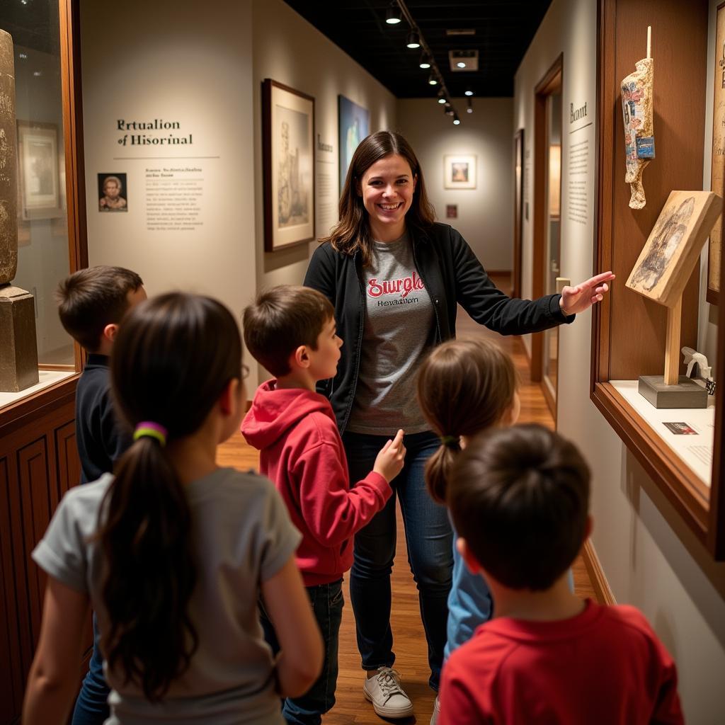 Minnesota Historical Society Educator Leading a School Group