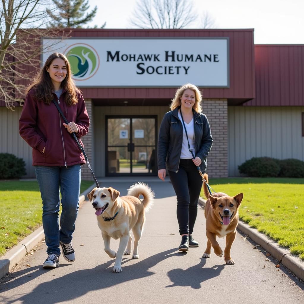  Volunteers Walking Dogs at Mohawk Humane Society 