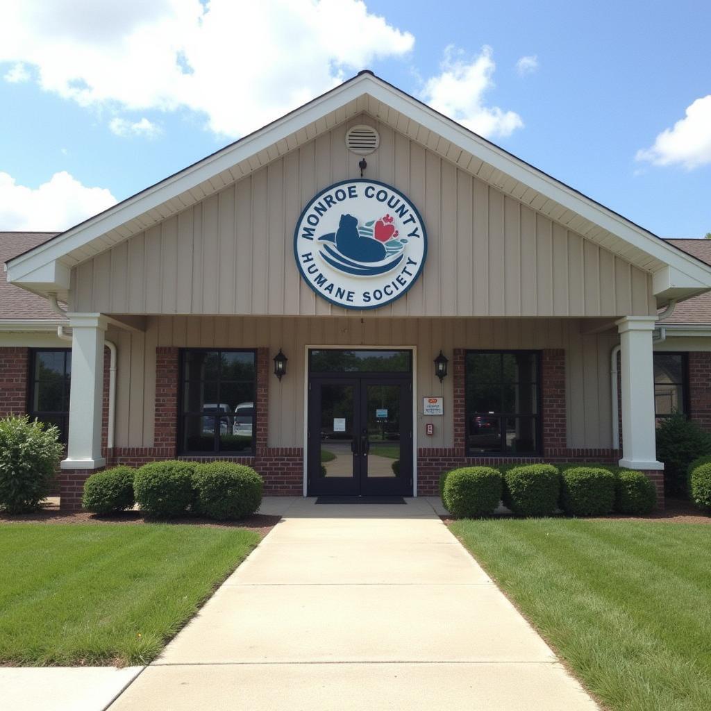 Exterior view of the Monroe County Humane Society building