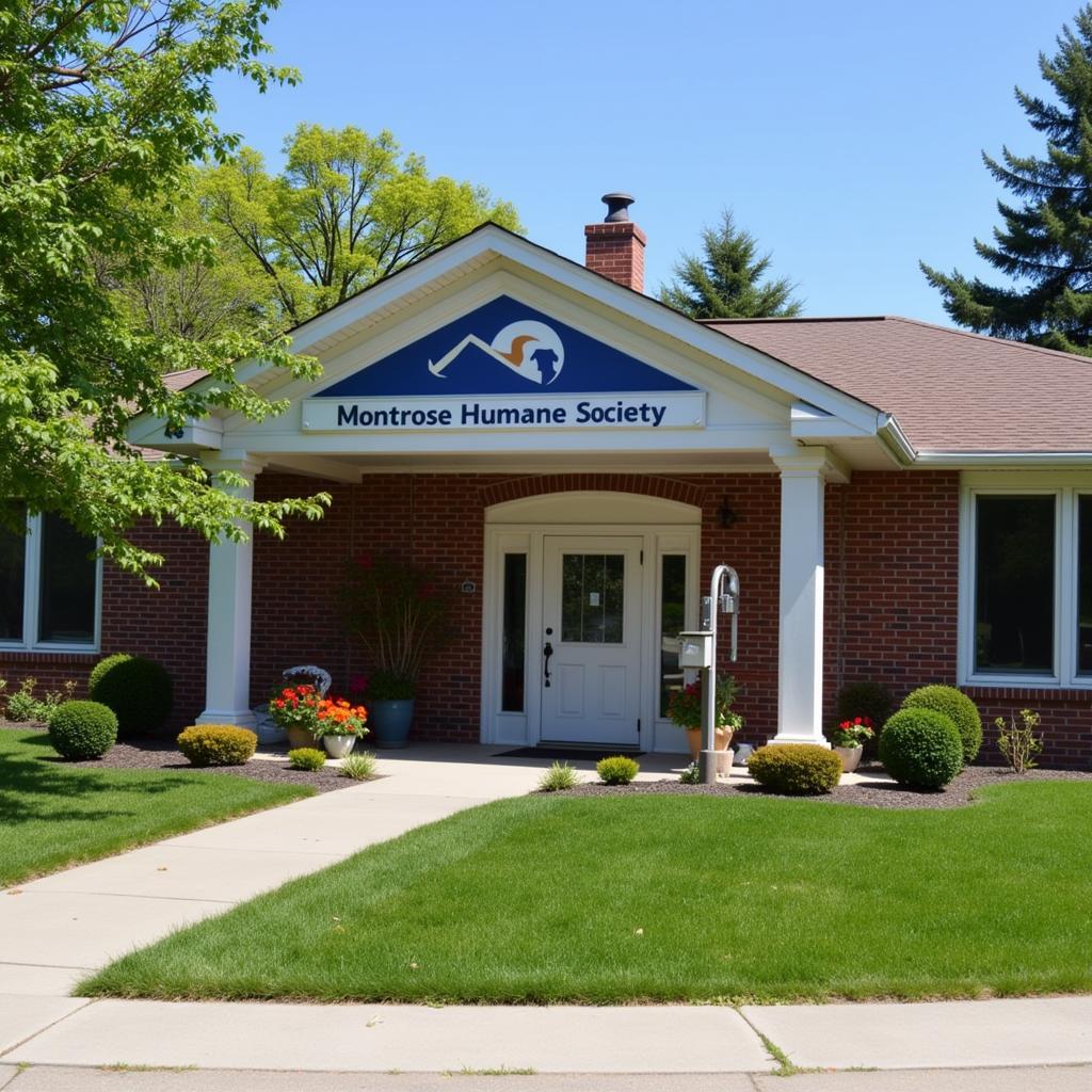 Exterior view of the Montrose Humane Society building