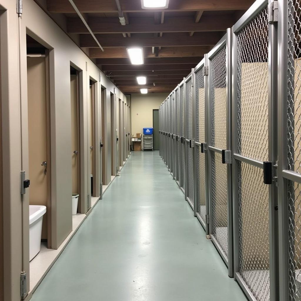 Spacious and clean kennels at the Moultrie Humane Society