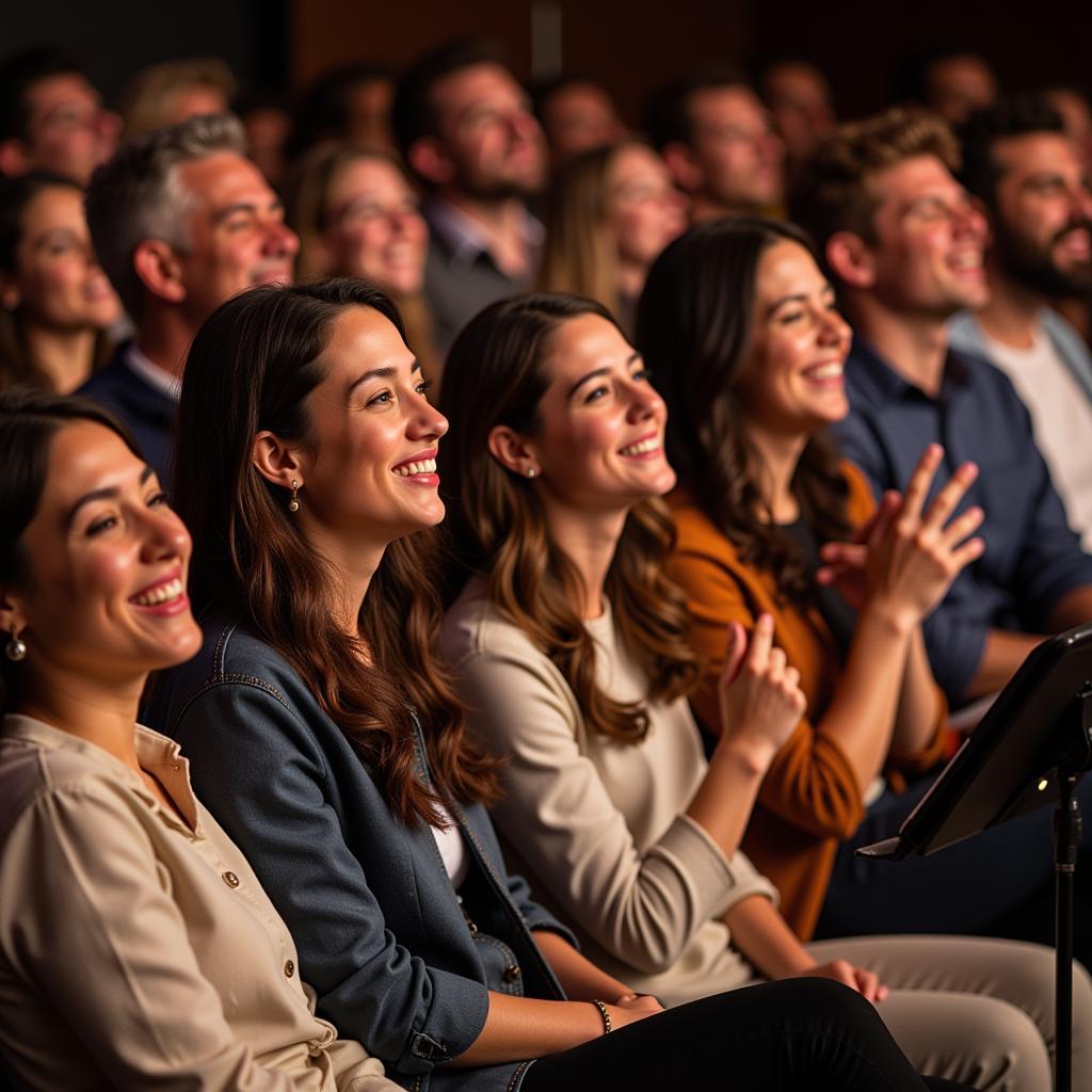 People connecting through music