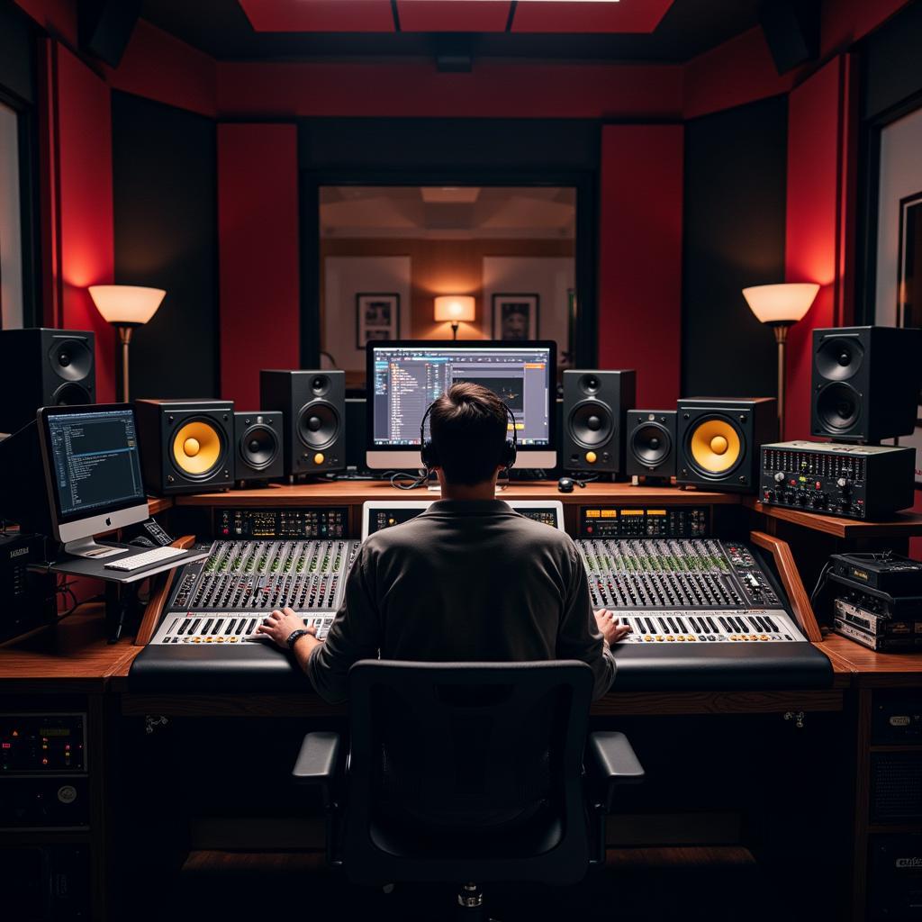 Music Producer in a Recording Studio