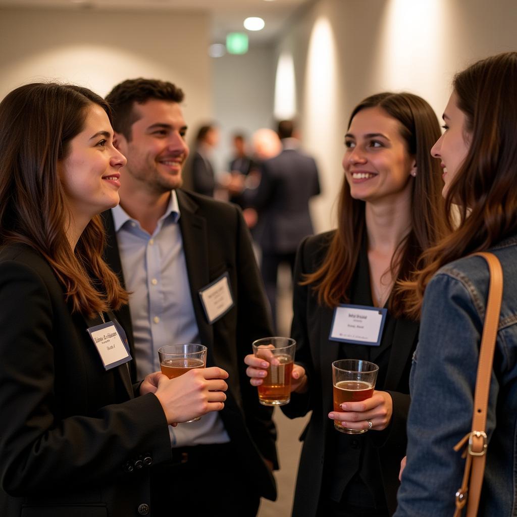 National Business Honor Society Members Networking at Event