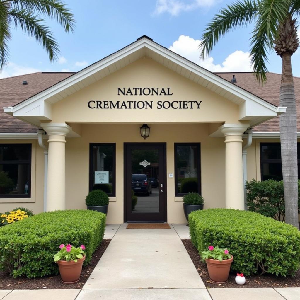 Modern and serene building of the National Cremation Society in Clearwater, Florida