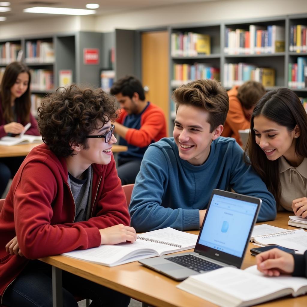 Students Studying for National Honor Society