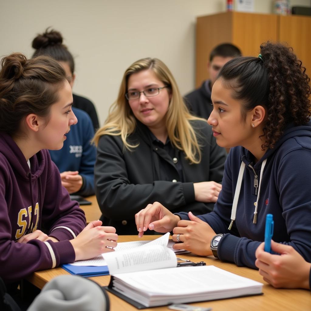 Students Engaging in a Lively Discussion at a National Social Studies Honor Society Meeting