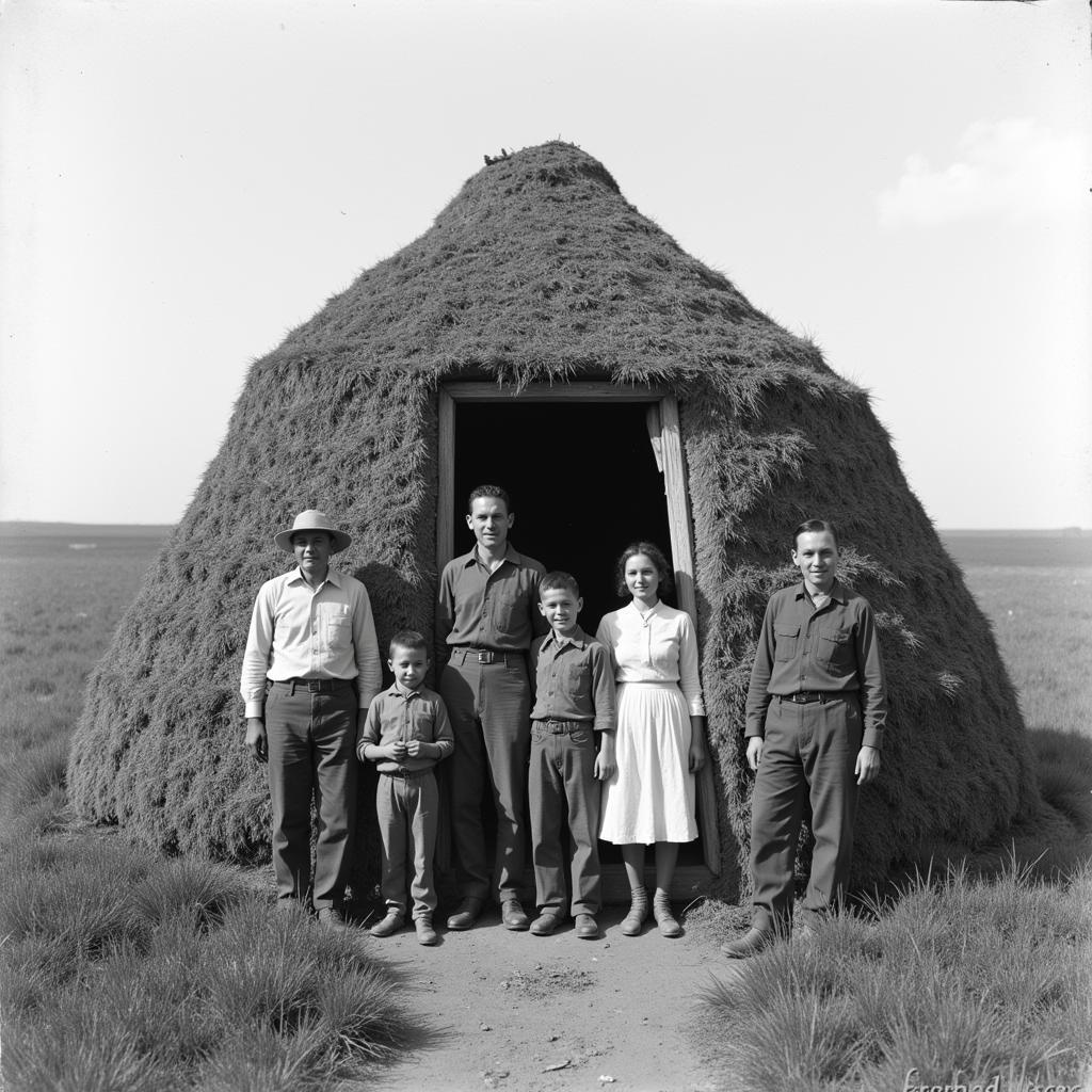 Early 20th Century Portrait of a Nebraska Family