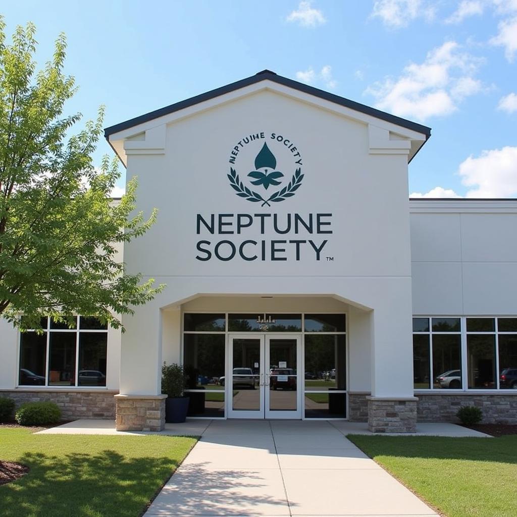 Modern building of the Neptune Society in Portland, Oregon