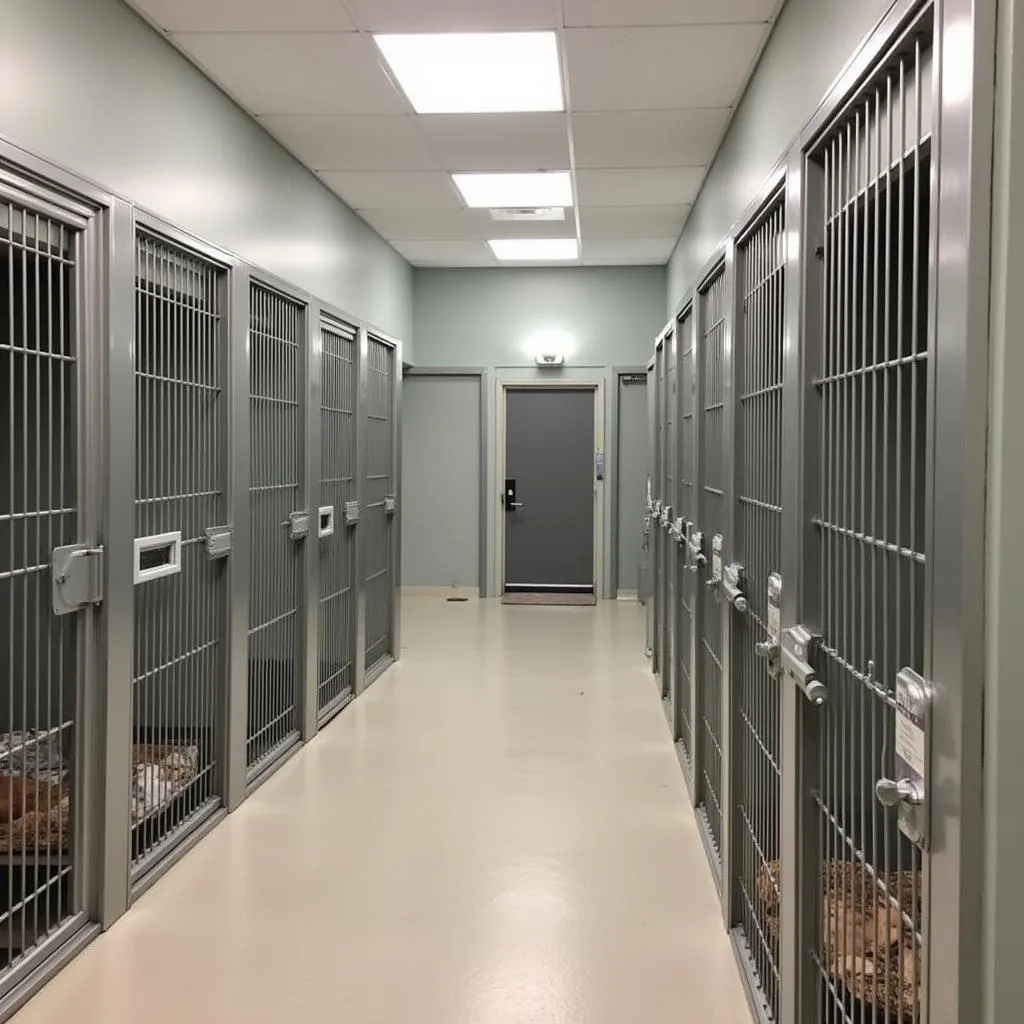 Spacious and clean kennels at Nevada Humane Society