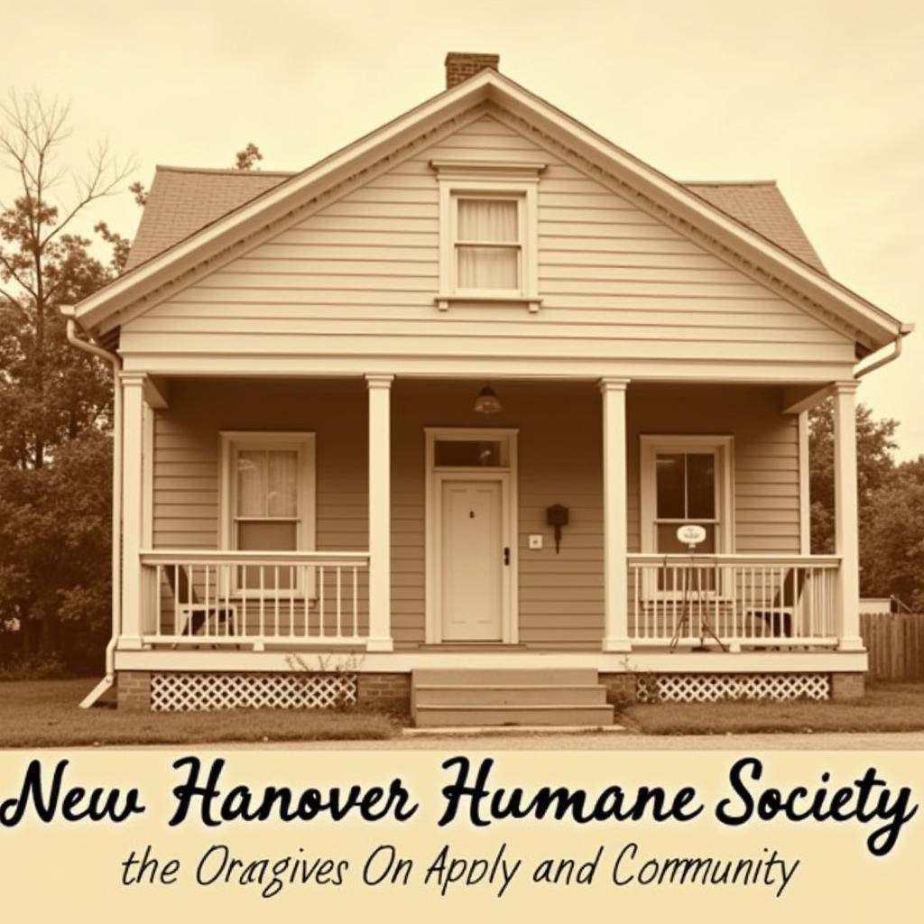 Historic photo of the original New Hanover Humane Society building