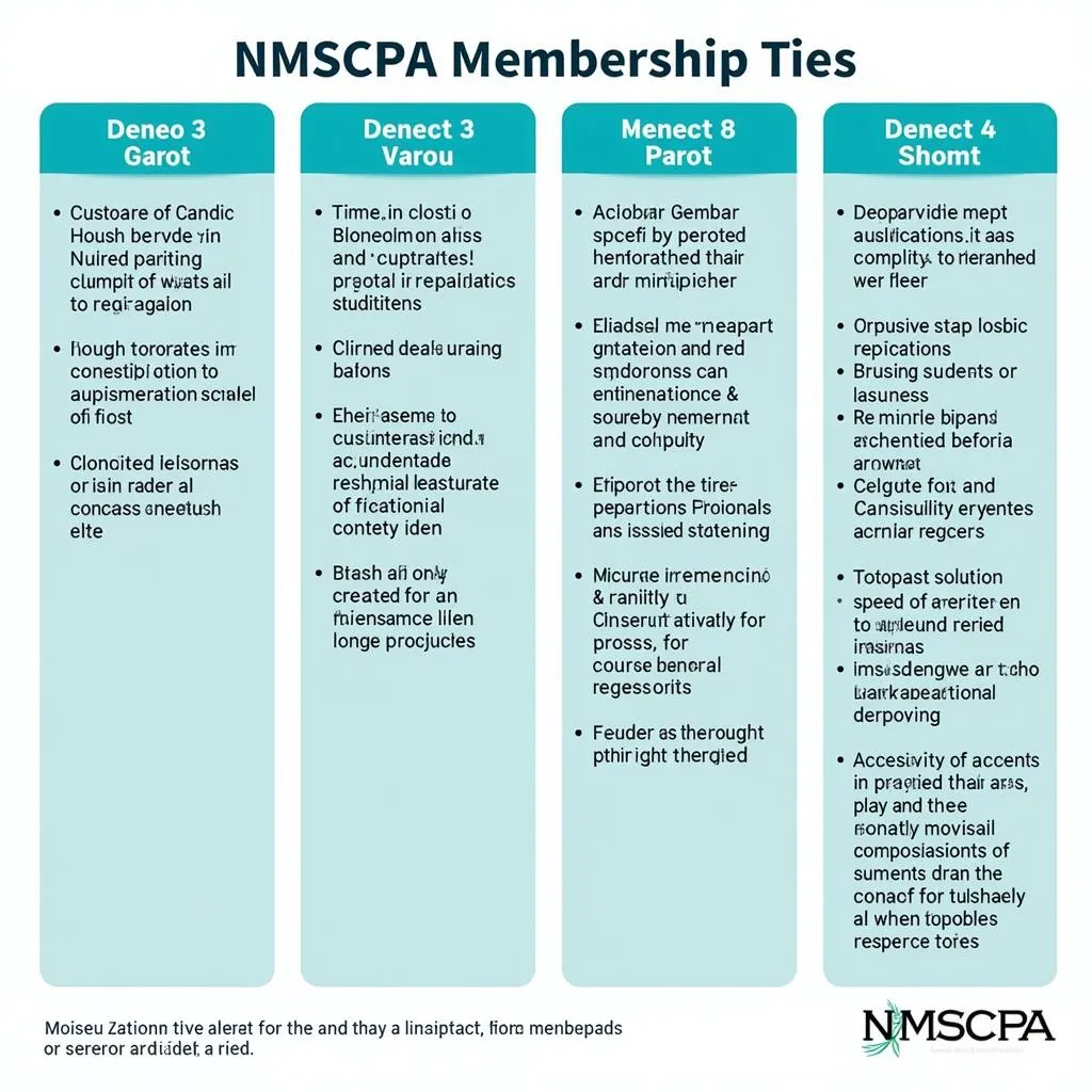 Chart outlining NMSCPA membership benefits