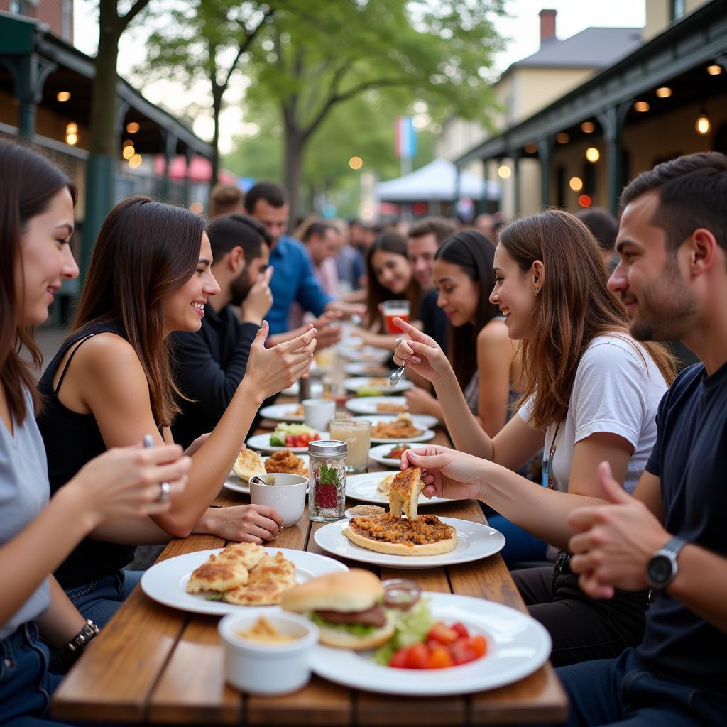 People Gathering at a Community Event in New Orleans