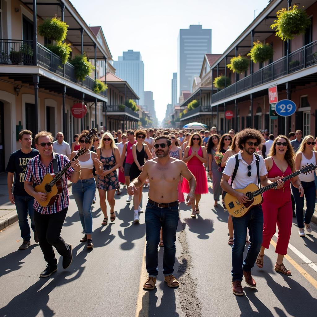 Second Line Parade in New Orleans