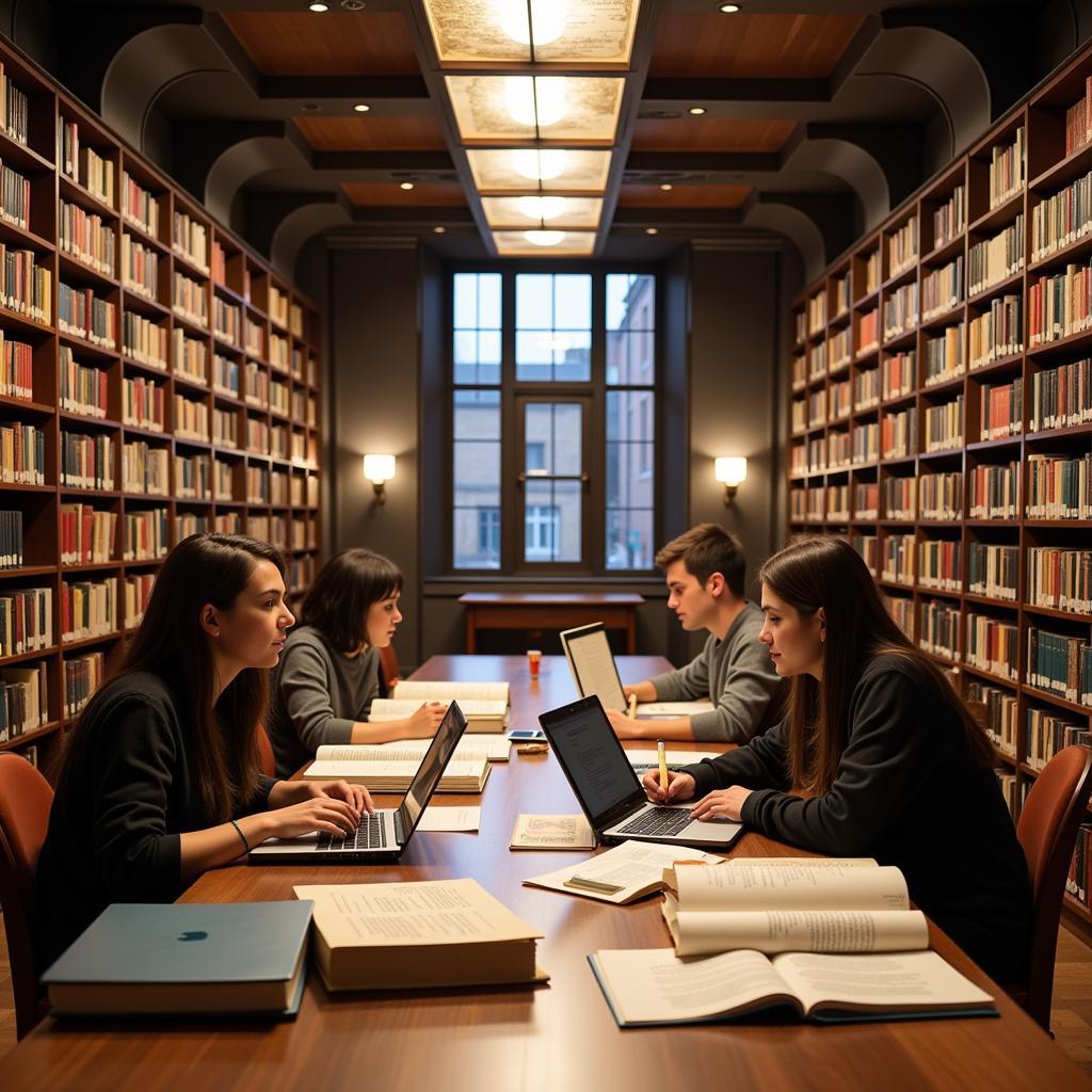 Interns working in the New York Historical Society Library