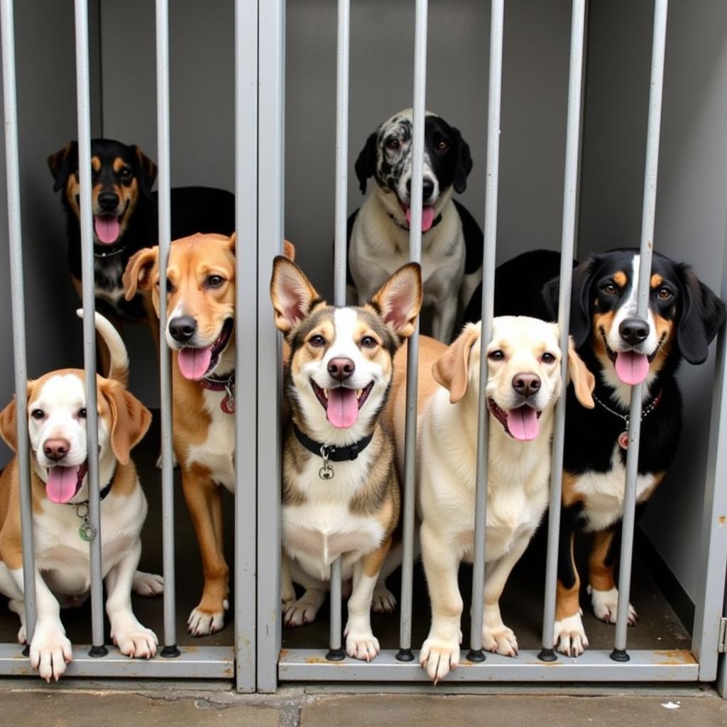 Dogs awaiting adoption at Newton County Humane Society