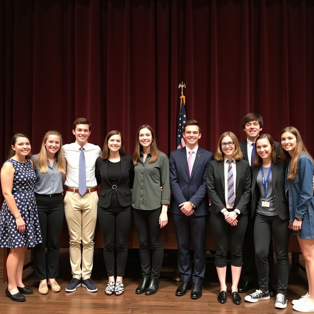 Students at an NHS Induction Ceremony