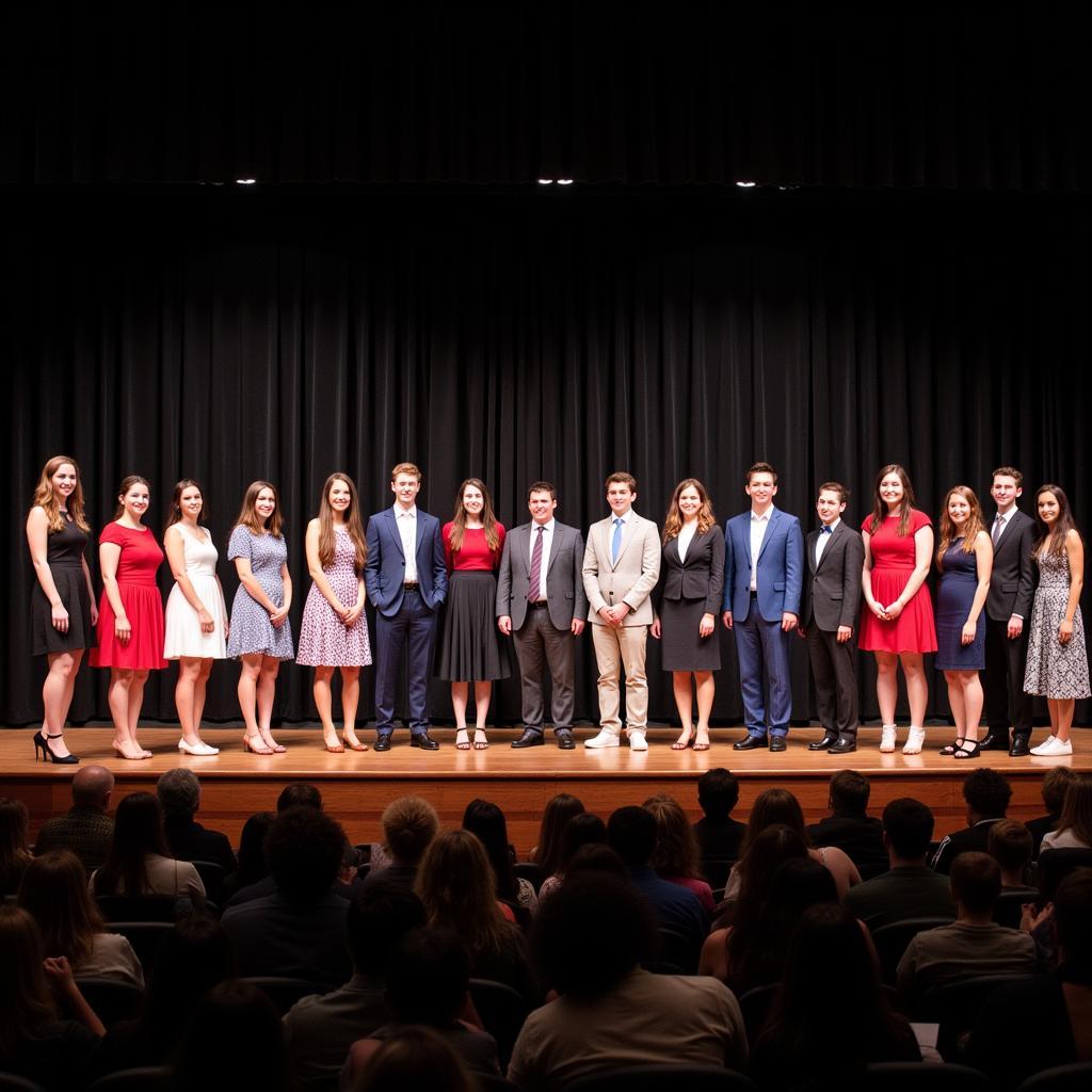 NHS induction ceremony in Oklahoma