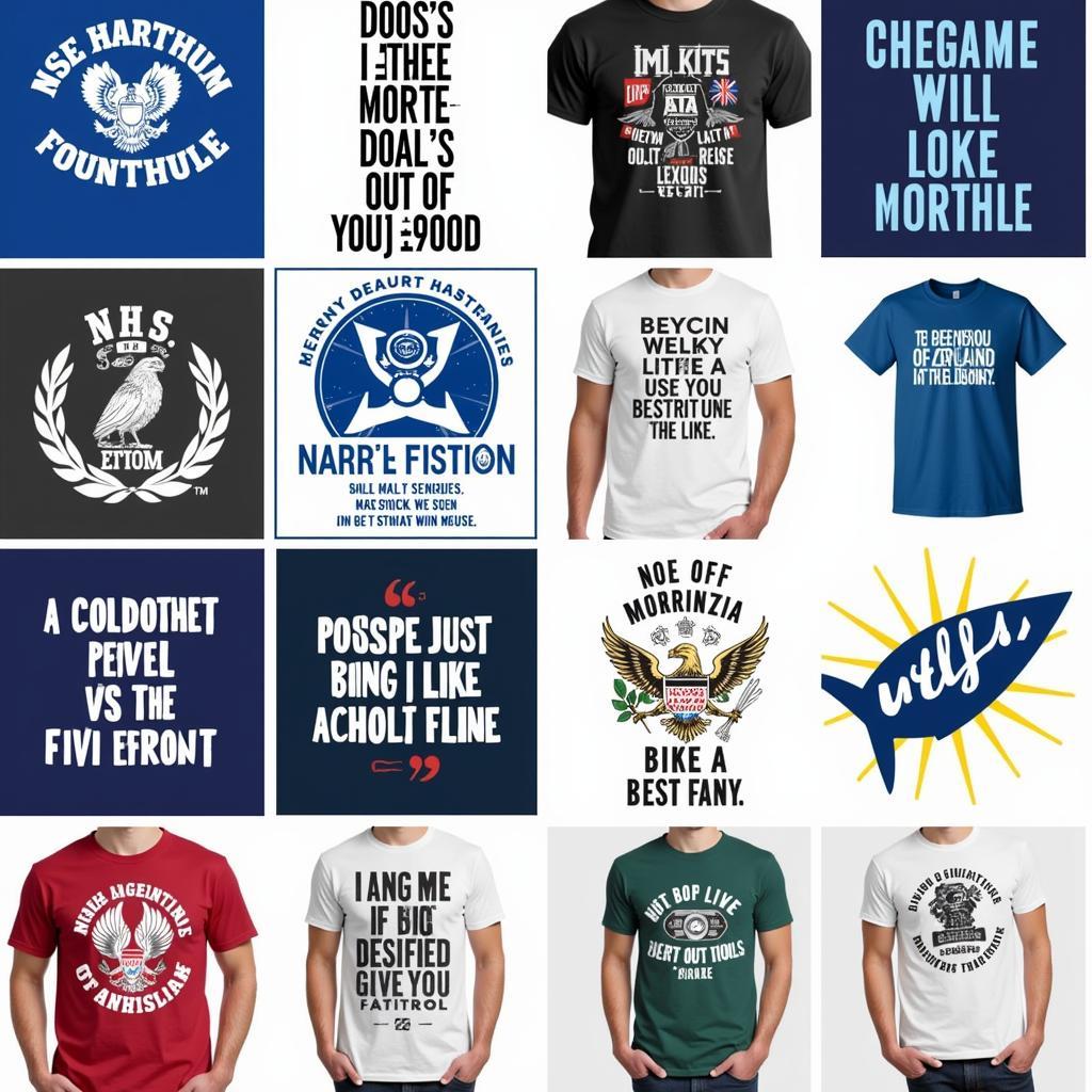 Variety of NHS t-shirt designs