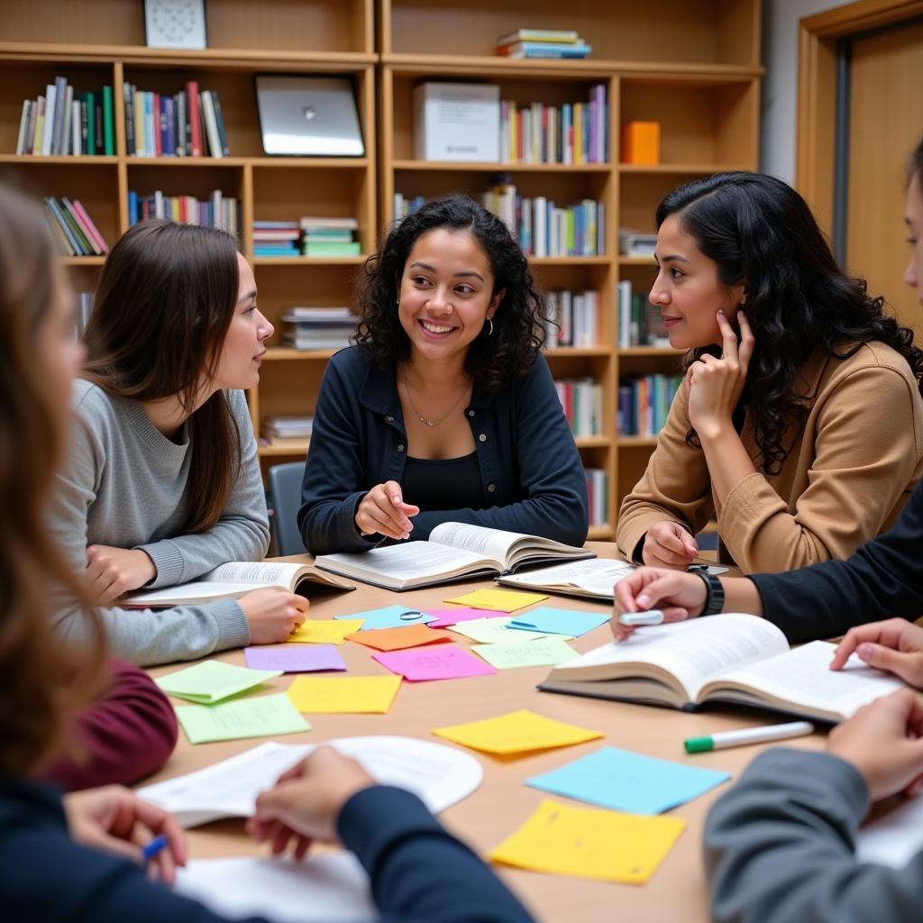 Students studying nonprofit concepts