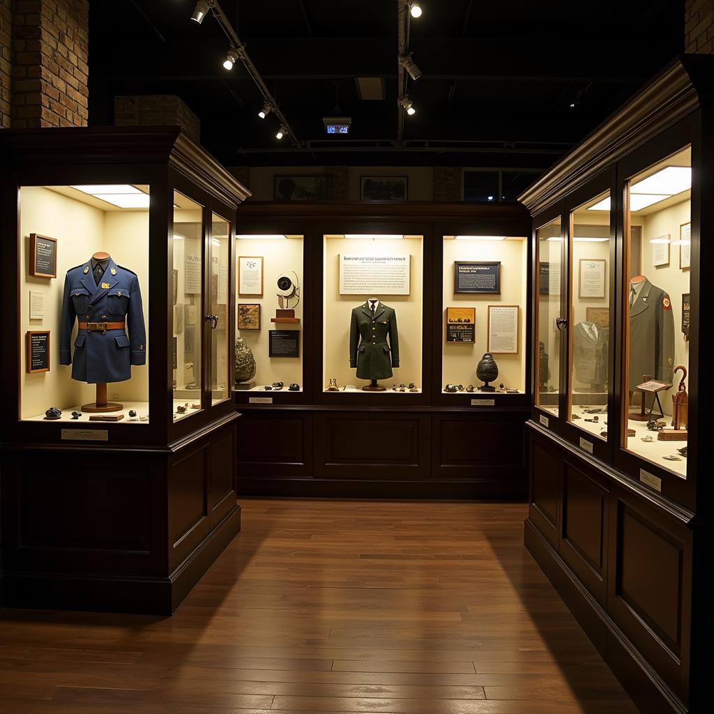 A display case at the Norfolk & Western Historical Society Museum